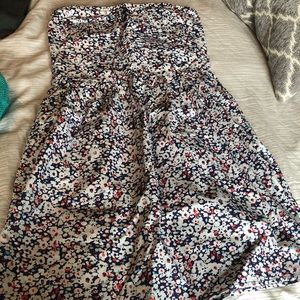 Strapless floral Bebop dress